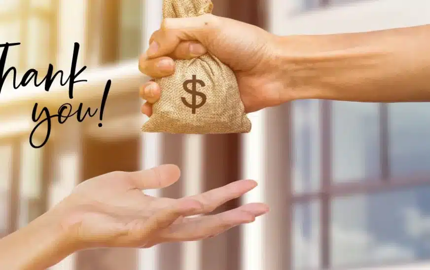 how to thank someone for money