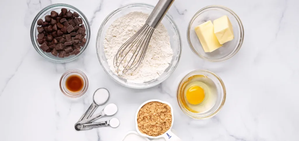 Ingredients for Chocolate Chipless Cookies