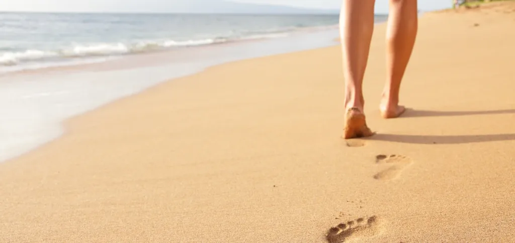 Walking Barefoot on Sand