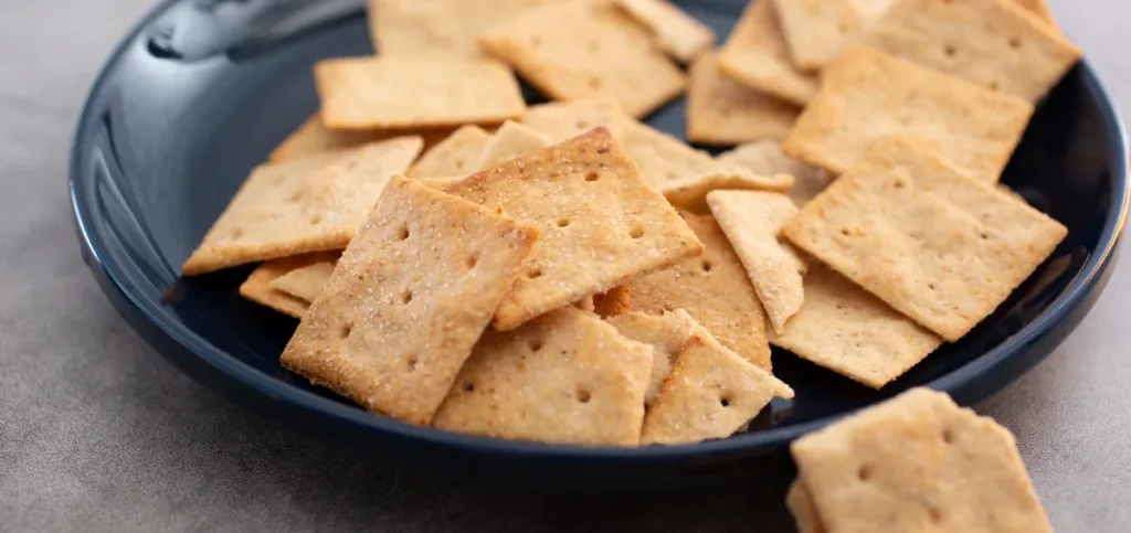 Almond Garlic Crackers Almond Garlic Crackers