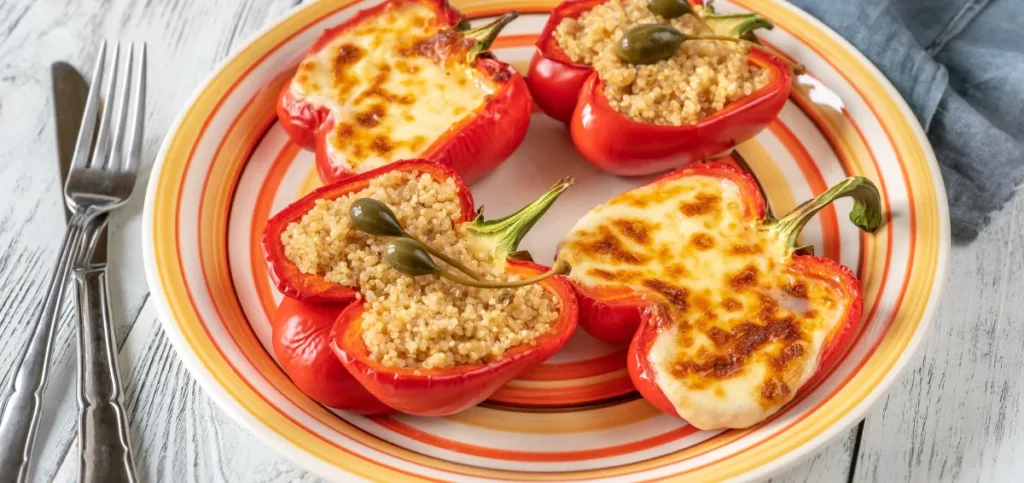 Cheese-Stuffed Bell Peppers Cheese-Stuffed Bell Peppers