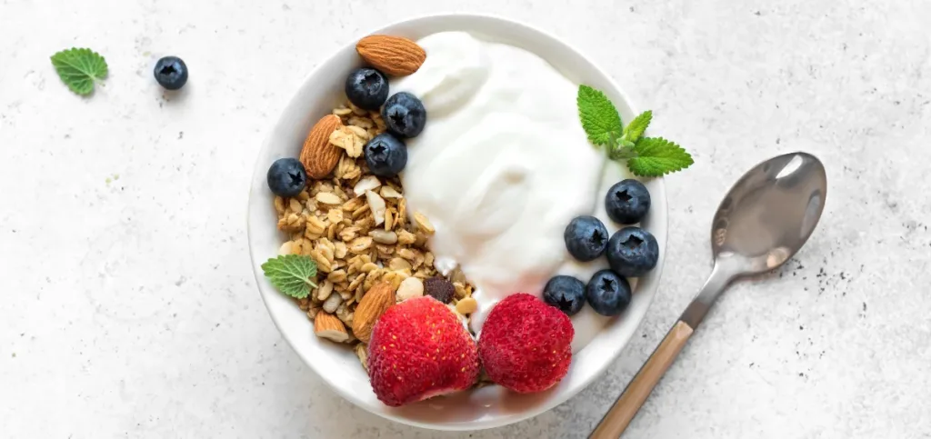 Greek Yogurt with Nuts and Berries Greek Yogurt with Nuts and Berries