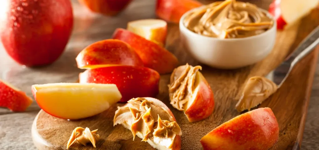 Sliced Apple With Almond Butter